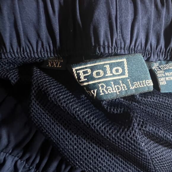 Vintage Polo Ralph Lauren Windbreaker Pants Mens 2XL Blue Mesh Lined Ankle Zip - Picture 8 of 11